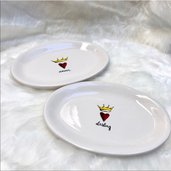 💝(2) Rae Dunn Amour Darling Collection Plates💝 - Picture 3 of 7